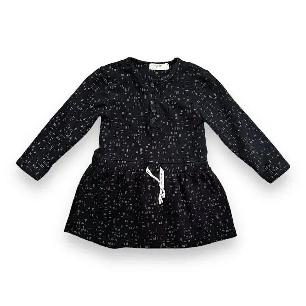 Miles Baby | Toddler Sweatshirt Dress (2T) 🩶🖤